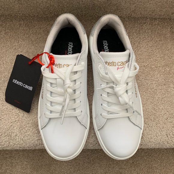 New Roberto Cavalli Sport Glitter-Heel Low-Cut Women Sneakers Size EU 36, US 6 - Picture 3 of 6